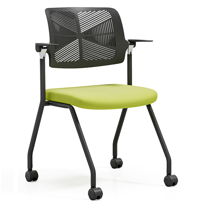 302D黑色背折疊培訓椅