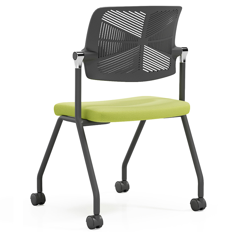 302D黑色背折疊培訓椅