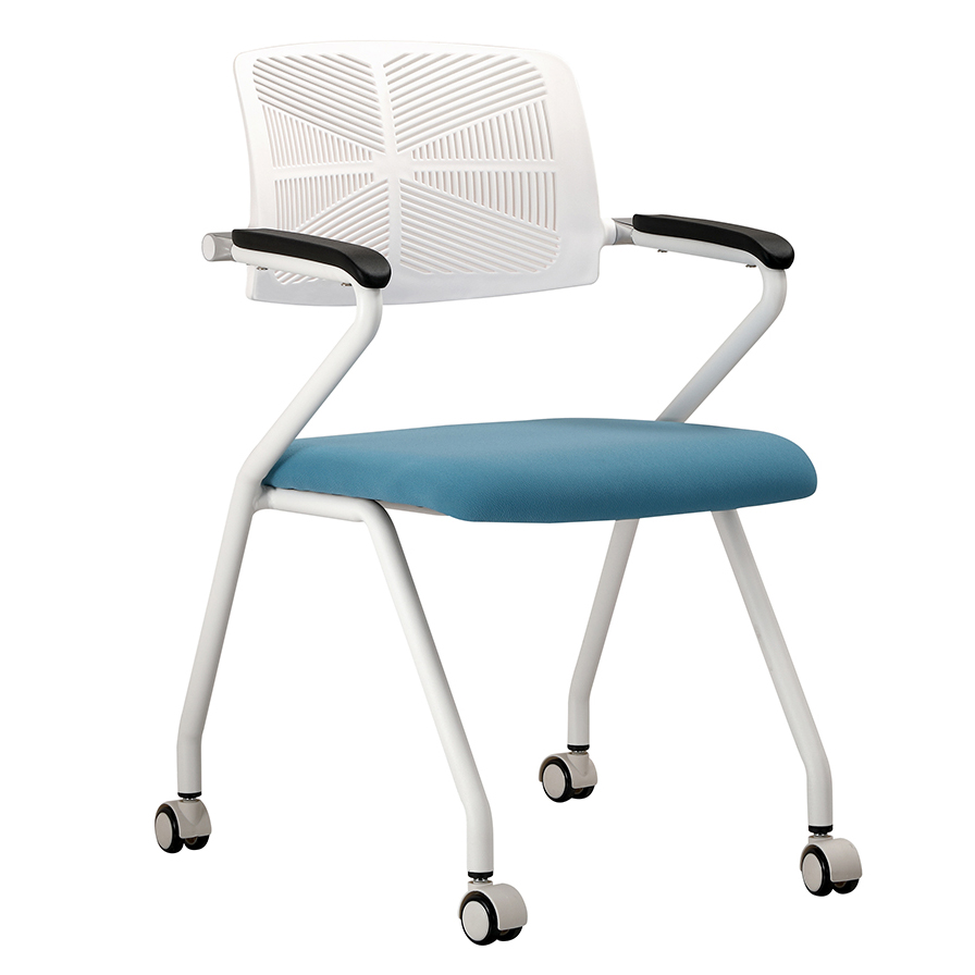 302D黑色背折疊培訓椅