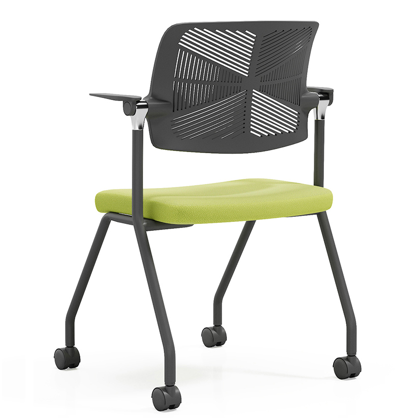 302D黑色背折疊培訓椅