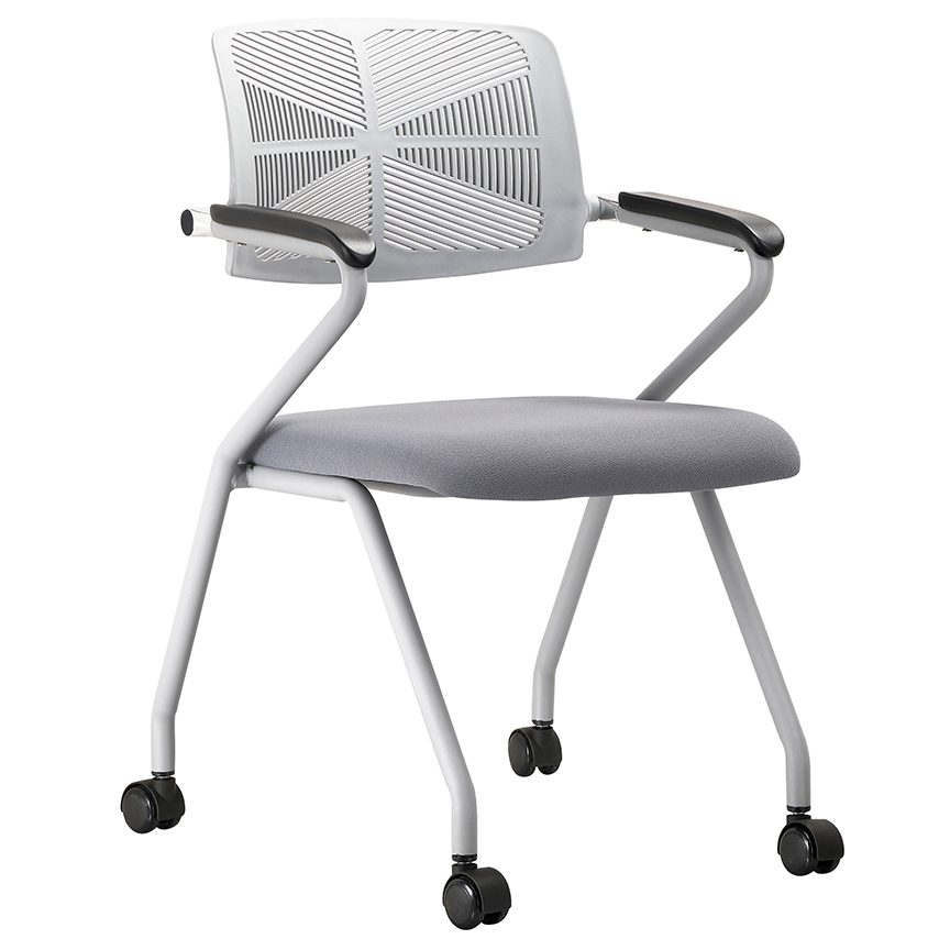 302D黑色背折疊培訓椅