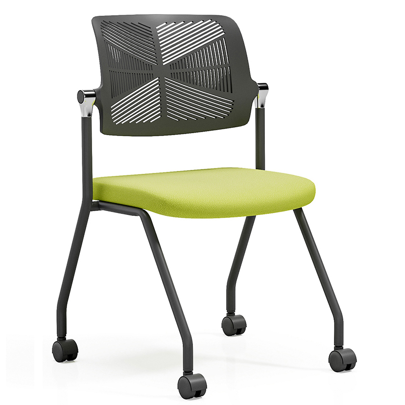 302D黑色背折疊培訓椅